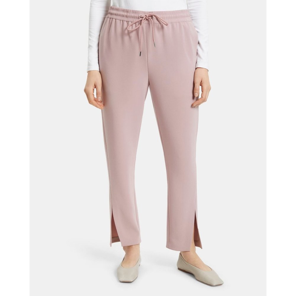 Theory Slit Pull-On Track Pant in Crepe 4